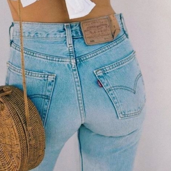 90s Levi's 501 High Rise Straight Leg Button Fly Distressed Jeans Size 28×33 - Picture 16 of 16